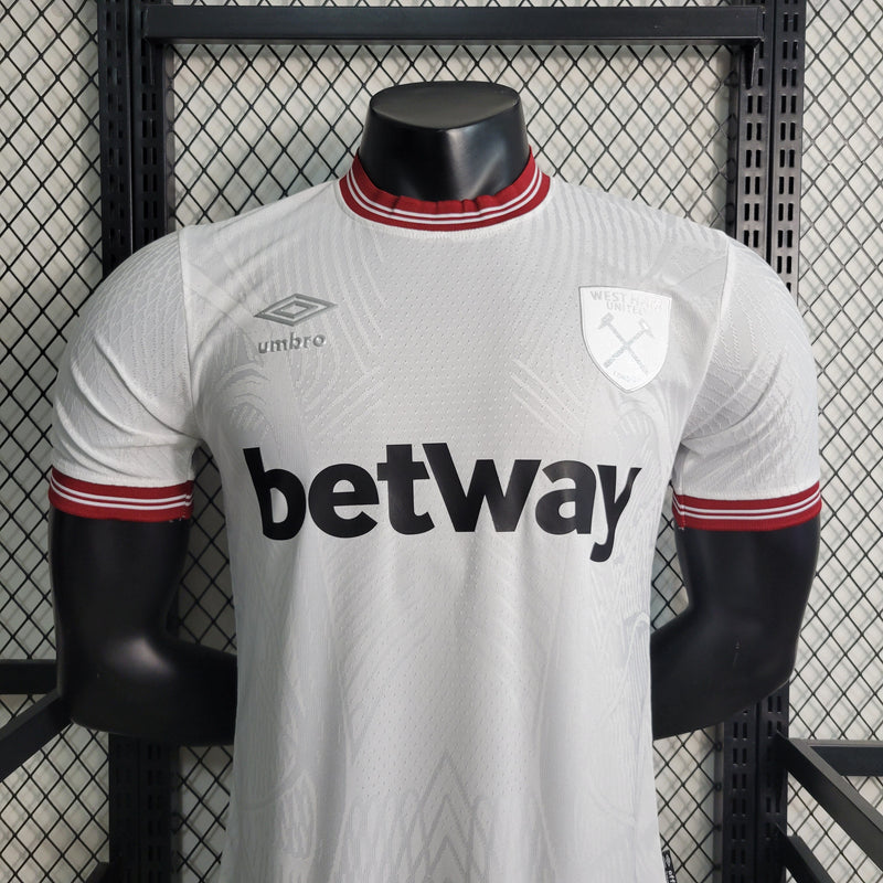 Camisa West Ham Away 23/24 - Umbro Jogador Masculino