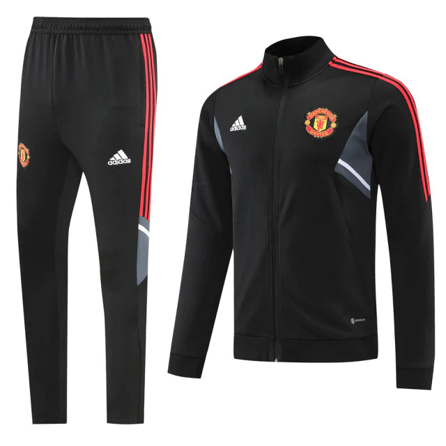 Conjunto de Passeio Manchester United 24/25 Preto